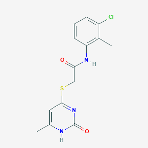 molecular formula C14H14ClN3O2S B2718690 N-(3-氯-2-甲基苯基)-2-[(6-甲基-2-氧代-1H-嘧啶-4-基)硫代基]乙酰胺 CAS No. 905666-09-3