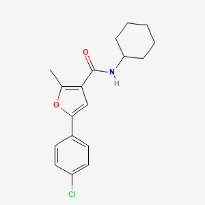 molecular formula C18H20ClNO2 B2718692 5-(4-chlorophenyl)-N-cyclohexyl-2-methylfuran-3-carboxamide CAS No. 941238-12-6