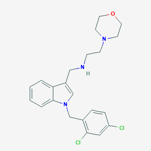 molecular formula C22H25Cl2N3O B271870 N-{[1-(2,4-dichlorobenzyl)-1H-indol-3-yl]methyl}-N-(2-morpholinoethyl)amine 