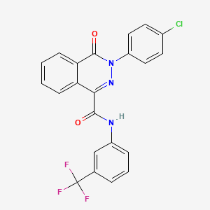 molecular formula C22H13ClF3N3O2 B2718702 3-(4-chlorophenyl)-4-oxo-N-[3-(trifluoromethyl)phenyl]-3,4-dihydrophthalazine-1-carboxamide CAS No. 320417-83-2