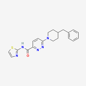 molecular formula C20H21N5OS B2718705 6-(4-benzylpiperidin-1-yl)-N-(thiazol-2-yl)pyridazine-3-carboxamide CAS No. 1396791-00-6