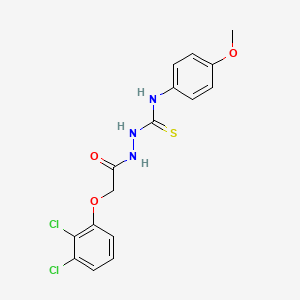 molecular formula C16H15Cl2N3O3S B2718707 1-(2-(2,3-二氯苯氧)乙酰基)-4-(4-甲氧基苯基)硫脲 CAS No. 1022591-04-3