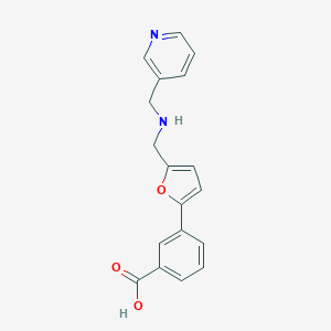 molecular formula C18H16N2O3 B271871 3-(5-{[(3-Pyridylmethyl)amino]methyl}-2-furyl)benzoic acid 