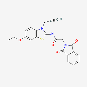 molecular formula C22H17N3O4S B2718710 2-(1,3-dioxoisoindol-2-yl)-N-(6-ethoxy-3-prop-2-ynyl-1,3-benzothiazol-2-ylidene)acetamide CAS No. 941917-19-7