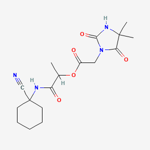 1-[(1-Cyanocyclohexyl)carbamoyl]ethyl 2-(4,4-dimethyl-2,5-dioxoimidazolidin-1-yl)acetate