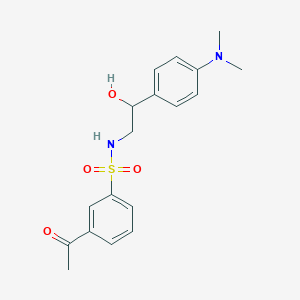 molecular formula C18H22N2O4S B2718718 3-acetyl-N-(2-(4-(dimethylamino)phenyl)-2-hydroxyethyl)benzenesulfonamide CAS No. 1448137-29-8