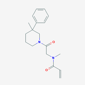 molecular formula C18H24N2O2 B2718722 N-Methyl-N-[2-(3-methyl-3-phenylpiperidin-1-yl)-2-oxoethyl]prop-2-enamide CAS No. 2199861-74-8