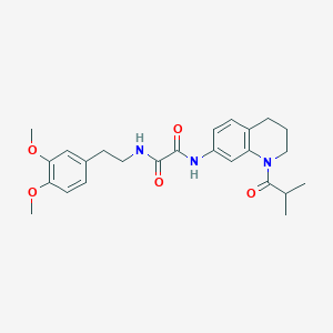 molecular formula C25H31N3O5 B2718724 N1-(3,4-dimethoxyphenethyl)-N2-(1-isobutyryl-1,2,3,4-tetrahydroquinolin-7-yl)oxalamide CAS No. 941983-45-5