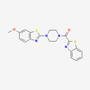 molecular formula C20H18N4O2S2 B2718726 Benzo[d]thiazol-2-yl(4-(6-methoxybenzo[d]thiazol-2-yl)piperazin-1-yl)methanone CAS No. 897468-87-0