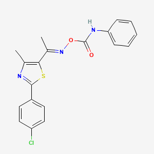 5-{[(Anilinocarbonyl)oxy]ethanimidoyl}-2-(4-chlorophenyl)-4-methyl-1,3-thiazole