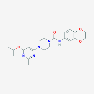 N-(2,3-dihydrobenzo[b][1,4]dioxin-6-yl)-4-(6-isopropoxy-2-methylpyrimidin-4-yl)piperazine-1-carboxamide