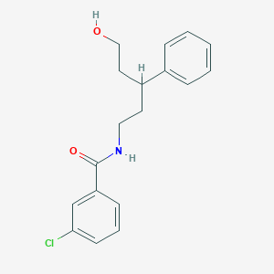 molecular formula C18H20ClNO2 B2718737 3-chloro-N-(5-hydroxy-3-phenylpentyl)benzamide CAS No. 1798457-23-4
