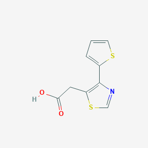 molecular formula C9H7NO2S2 B2718739 2-[4-(Thiophen-2-yl)-1,3-thiazol-5-yl]acetic acid CAS No. 927999-28-8