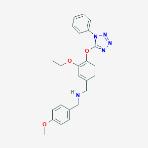 molecular formula C24H25N5O3 B271874 {3-ethoxy-4-[(1-phenyl-1H-tetrazol-5-yl)oxy]benzyl}(4-methoxybenzyl)amine 