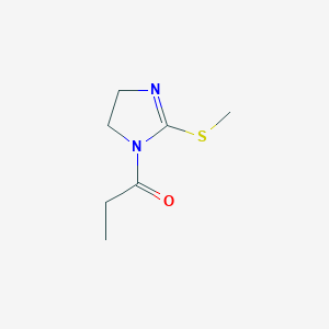 molecular formula C7H12N2OS B2718740 1-(2-Methylsulfanyl-4,5-dihydroimidazol-1-yl)propan-1-one CAS No. 269083-19-4
