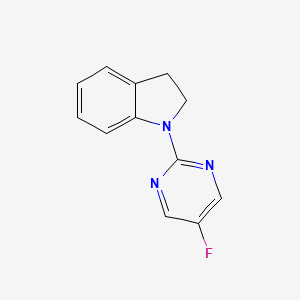 molecular formula C12H10FN3 B2718741 1-(5-Fluoropyrimidin-2-yl)indoline CAS No. 2189498-59-5