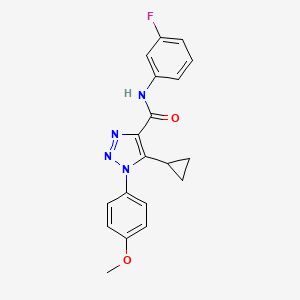 molecular formula C19H17FN4O2 B2718743 5-cyclopropyl-N-(3-fluorophenyl)-1-(4-methoxyphenyl)-1H-1,2,3-triazole-4-carboxamide CAS No. 954829-78-8