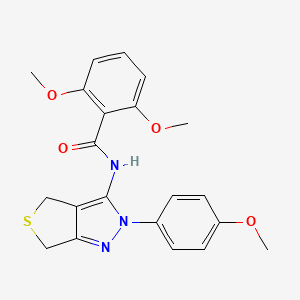 molecular formula C21H21N3O4S B2718750 2,6-二甲氧基-N-(2-(4-甲氧基苯基)-4,6-二氢-2H-噻吩[3,4-c]吡唑-3-基)苯甲酰胺 CAS No. 391866-53-8