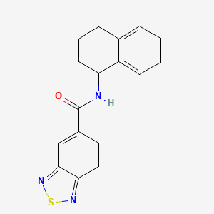 molecular formula C17H15N3OS B2718752 N-(1,2,3,4-四氢萘-1-基)苯并[c][1,2,5]噻二唑-5-羧酰胺 CAS No. 1203321-57-6