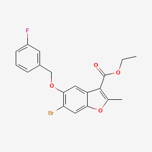 Ethyl 6-bromo-5-[(3-fluorobenzyl)oxy]-2-methyl-1-benzofuran-3-carboxylate