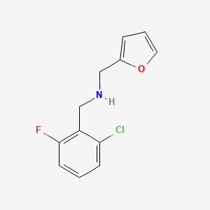 molecular formula C12H11ClFNO B2718756 (2-Chloro-6-fluoro-benzyl)-furan-2-ylmethyl-amine CAS No. 510723-69-0