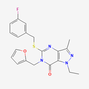 1-ethyl-5-((3-fluorobenzyl)thio)-6-(furan-2-ylmethyl)-3-methyl-1H-pyrazolo[4,3-d]pyrimidin-7(6H)-one
