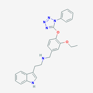molecular formula C26H26N6O2 B271876 N-{3-ethoxy-4-[(1-phenyl-1H-tetrazol-5-yl)oxy]benzyl}-2-(1H-indol-3-yl)ethanamine 