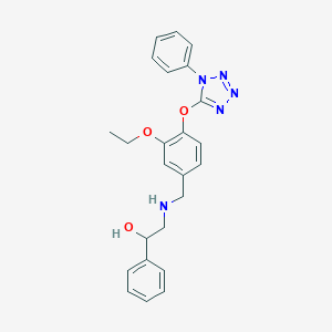 molecular formula C24H25N5O3 B271877 2-({3-ethoxy-4-[(1-phenyl-1H-tetrazol-5-yl)oxy]benzyl}amino)-1-phenylethanol 