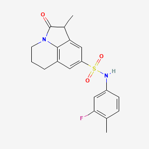 N-(3-fluoro-4-methylphenyl)-1-methyl-2-oxo-2,4,5,6-tetrahydro-1H-pyrrolo[3,2,1-ij]quinoline-8-sulfonamide