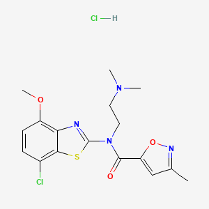 N-(7-chloro-4-methoxybenzo[d]thiazol-2-yl)-N-(2-(dimethylamino)ethyl)-3-methylisoxazole-5-carboxamide hydrochloride