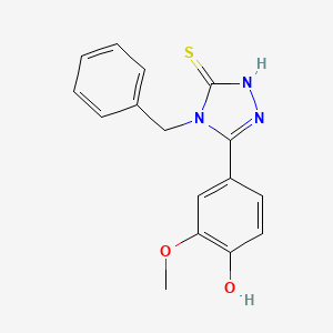 3-(4-Hydroxy-3-methoxyphenyl)-4-benzyl-1,2,4-triazoline-5-thione, 95%