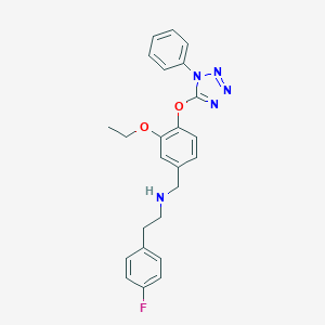 molecular formula C24H24FN5O2 B271878 N-{3-ethoxy-4-[(1-phenyl-1H-tetrazol-5-yl)oxy]benzyl}-2-(4-fluorophenyl)ethanamine 