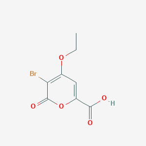 molecular formula C8H7BrO5 B2718783 5-Bromo-4-ethoxy-6-oxopyran-2-carboxylic acid CAS No. 2253640-66-1