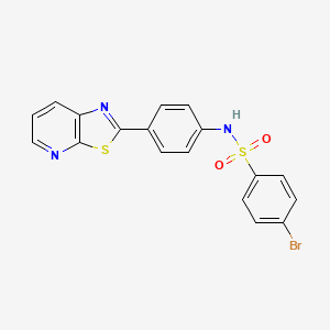 molecular formula C18H12BrN3O2S2 B2718784 4-bromo-N-(4-(thiazolo[5,4-b]pyridin-2-yl)phenyl)benzenesulfonamide CAS No. 863594-65-4