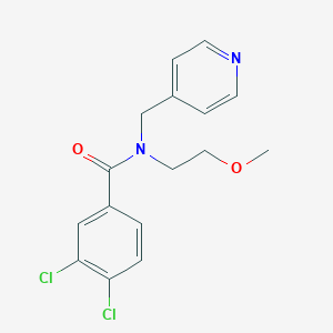 molecular formula C16H16Cl2N2O2 B2718785 3,4-二氯-N-(2-甲氧基乙基)-N-(吡啶-4-基甲基)苯甲酰胺 CAS No. 1286727-16-9