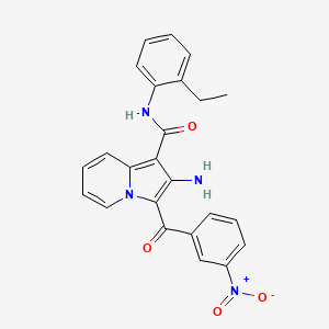 molecular formula C24H20N4O4 B2718787 2-amino-N-(2-ethylphenyl)-3-(3-nitrobenzoyl)indolizine-1-carboxamide CAS No. 903282-01-9