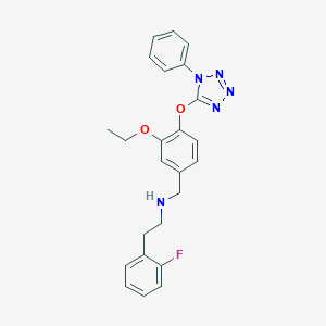 molecular formula C24H24FN5O2 B271879 N-{3-ethoxy-4-[(1-phenyl-1H-tetrazol-5-yl)oxy]benzyl}-2-(2-fluorophenyl)ethanamine 