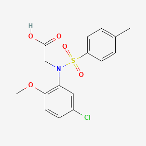 molecular formula C16H16ClNO5S B2718807 N-(5-chloro-2-methoxyphenyl)-N-[(4-methylphenyl)sulfonyl]glycine CAS No. 332419-58-6