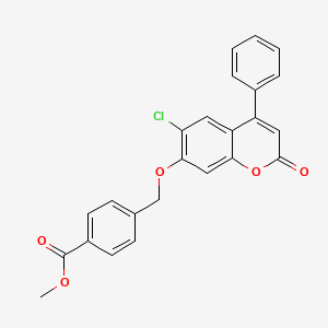 molecular formula C24H17ClO5 B2718810 methyl 4-{[(6-chloro-2-oxo-4-phenyl-2H-chromen-7-yl)oxy]methyl}benzoate CAS No. 329709-41-3