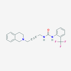 1-(4-(3,4-dihydroisoquinolin-2(1H)-yl)but-2-yn-1-yl)-3-(2-(trifluoromethyl)phenyl)urea