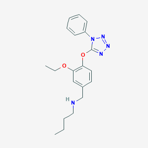 molecular formula C20H25N5O2 B271882 N-{3-ethoxy-4-[(1-phenyl-1H-tetrazol-5-yl)oxy]benzyl}butan-1-amine 