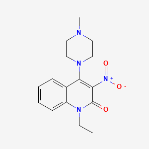 molecular formula C16H20N4O3 B2718831 1-ethyl-4-(4-methylpiperazin-1-yl)-3-nitroquinolin-2(1H)-one CAS No. 433325-06-5
