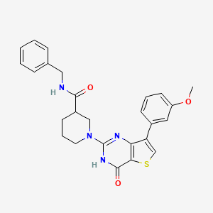 N-benzyl-1-[7-(3-methoxyphenyl)-4-oxo-3,4-dihydrothieno[3,2-d]pyrimidin-2-yl]piperidine-3-carboxamide