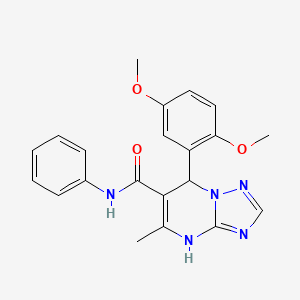 molecular formula C21H21N5O3 B2718844 7-(2,5-dimethoxyphenyl)-5-methyl-N-phenyl-4,7-dihydro[1,2,4]triazolo[1,5-a]pyrimidine-6-carboxamide CAS No. 361481-13-2