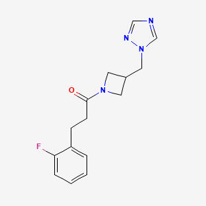 1-(3-((1H-1,2,4-triazol-1-yl)methyl)azetidin-1-yl)-3-(2-fluorophenyl)propan-1-one