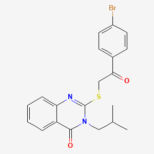 2-((2-(4-Bromophenyl)-2-oxoethyl)sulfanyl)-3-isobutyl-4(3H)-quinazolinone