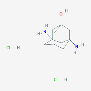 molecular formula C10H20Cl2N2O B2718854 3,5-二氨基孔雀石-1-醇；二盐酸盐 CAS No. 2402829-22-3