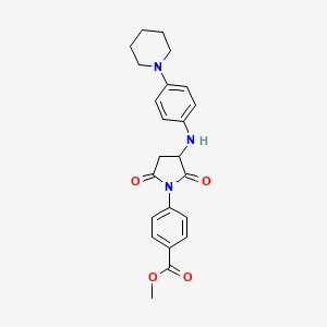 Methyl 4-(2,5-dioxo-3-{[4-(piperidin-1-yl)phenyl]amino}pyrrolidin-1-yl)benzoate