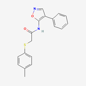 molecular formula C18H16N2O2S B2718861 N-(4-phenylisoxazol-5-yl)-2-(p-tolylthio)acetamide CAS No. 1112311-10-0