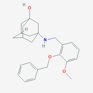 molecular formula C25H31NO3 B271887 3-{[2-(Benzyloxy)-3-methoxybenzyl]amino}-1-adamantanol 
